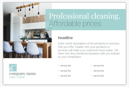 Design Preview for Cleaning Services Custom Flyers Templates, 4" x 6"