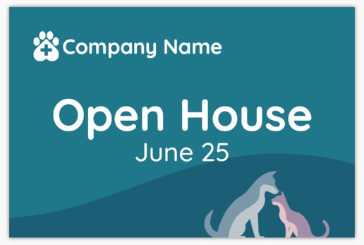 A veterinarian open house blue design for Animals & Pet Care