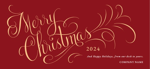 Design Preview for Business Christmas Cards, Flat 4” x 8” 
