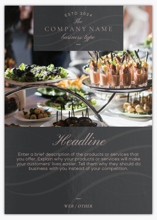 Design Preview for Design Gallery: Food Catering Postcards, A6 (105 x 148 mm)