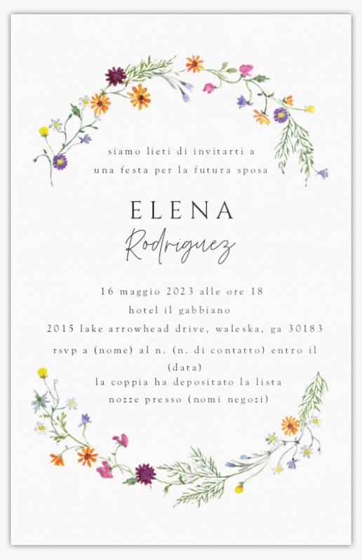 Anteprima design per Galleria di design: inviti e biglietti per festa della sposa, Piatto 18.2 x 11.7 cm