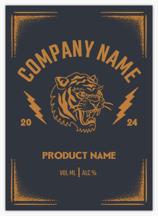 Design Preview for Design Gallery: Retro & Vintage Beer Labels, Rectangle 7.4 x 5.3 cm (A8) Vertical