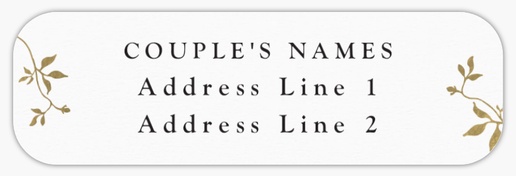 Design Preview for Elegant Return Address Labels Templates, White Paper