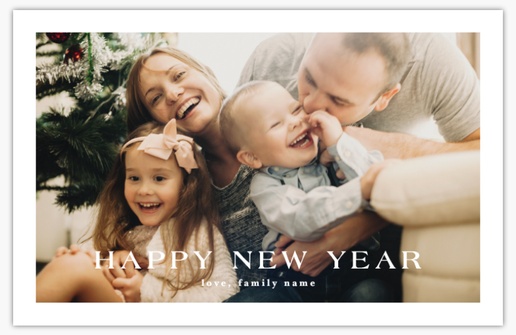 A classic simple white design for New Year with 1 uploads