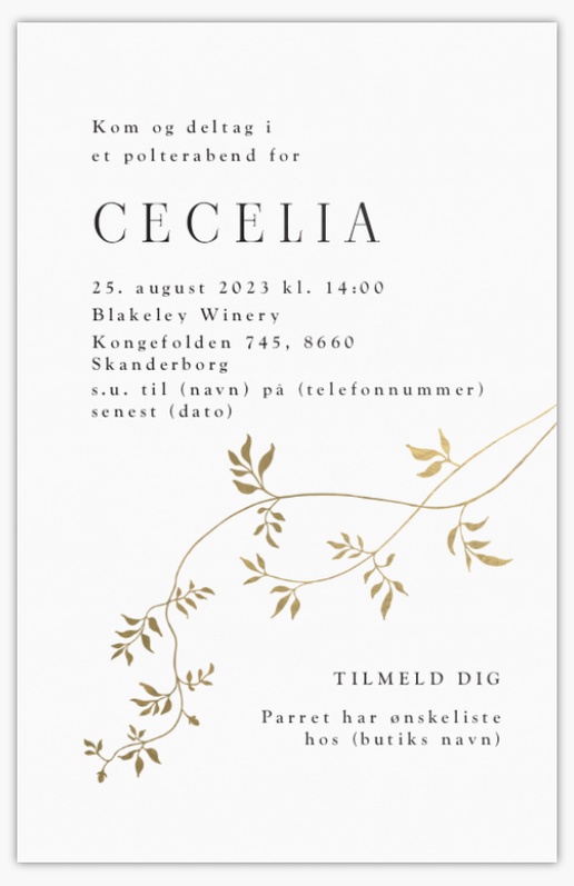 Forhåndsvisning af design for Designgalleri: Invitationer og kort, Enkeltsidet 18.2 x 11.7 cm