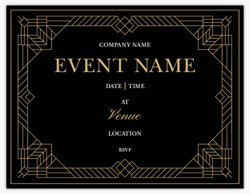 A event management art deco black gray design for Occasion