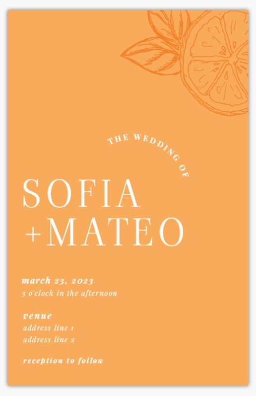 Design Preview for Design Gallery: Fun & Whimsical Wedding Invitations, 4.6" x 7.2" Flat