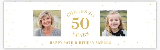 Design Preview for Milestone Birthday Vinyl Banners Templates, 2.5' x 8' Indoor vinyl Single-Sided