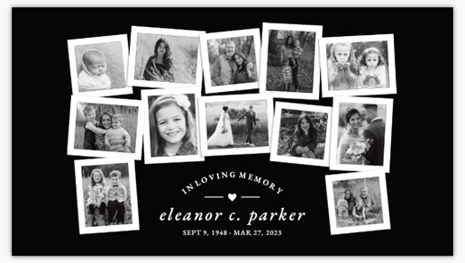 A photos funeral black gray design for Modern & Simple with 12 uploads