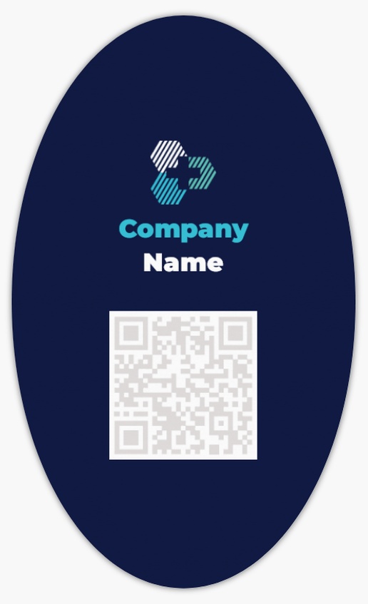 A recovery qr code blue white design