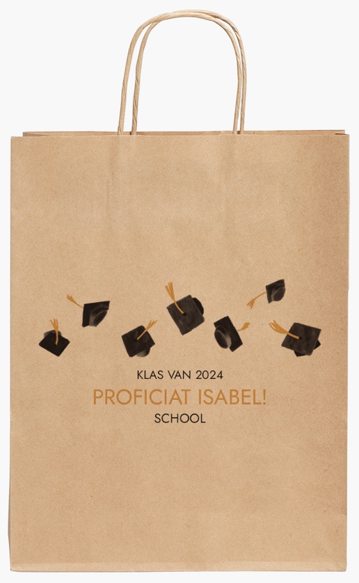 Voorvertoning ontwerp voor Ontwerpgalerij: Afstuderen Kraftpapieren tassen, 24 x 11 x 31 cm